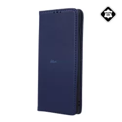  HUSĂ! - Husă în picioare, piele naturală (FLIP, deschidere laterală, funcție de suport pentru birou) ALBASTRU ÎNCHIS Samsung Galaxy S23 Plus (SM-S916)