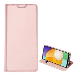 Husa DUX DUCIS SKIN PRO in picioare, efect piele (FLIP, deschidere laterala, suport card bancar, functie suport birou) ROZ Samsung Galaxy A14 5G (SM-A146), Samsung Galaxy A14 4G (SM-A145)