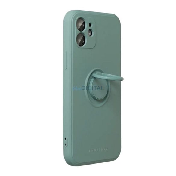 Protectie de telefon din silicon ROAR AMBER (inel de suport pentru telefon, placă metalică încorporată, protecție pentru cameră) VERDE ÎNCHIS Samsung Galaxy A34 5G (SM-A346)