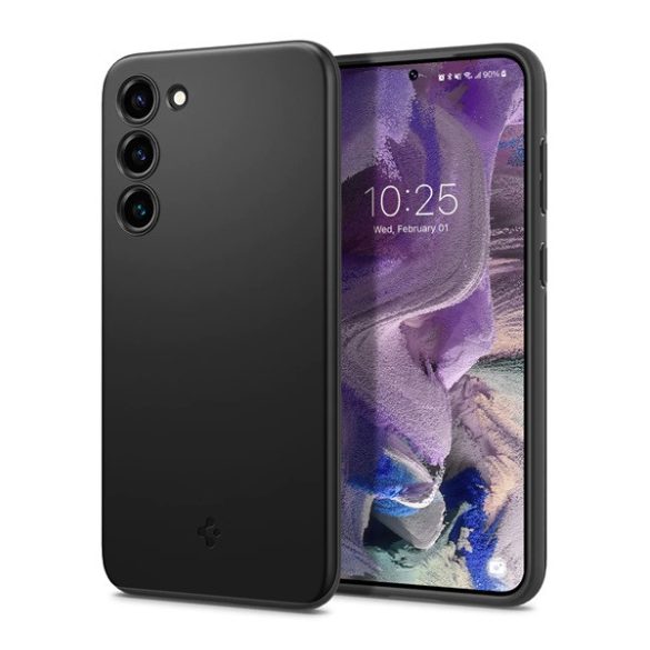 Protector de telefon din plastic SPIGEN THIN FIT (mat, ultrasubțire, protecție pentru cameră) NEGRU Samsung Galaxy S23 (SM-S911)