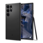   SPIGEN THIN FIT plastic protecțiede telefon (mat, ultra-subțire, protecție cameră) negru Samsung Galaxy S23 Ultra (SM-S918)