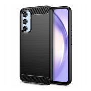   Husă silicon pentru telefon (rezistent la impact mediu, bubble heel, periat, model de carbon) negru Samsung Galaxy A54 5G (SM-A546)
