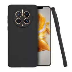   HUSĂ! - Protector de telefon din silicon (mat) NEGRU Huawei Mate 50 Pro