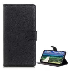   HUSĂ! - Husă stativă cu efect de piele (FLIP, deschidere laterală, desktop, premium) negru Samsung Galaxy S23 (SM-S911)