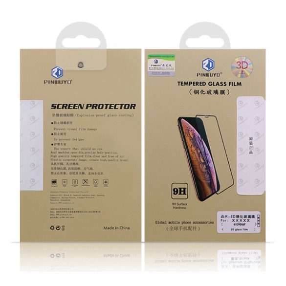 PINWUYO folie sticlă protecție ecran(3D Husă complet, lipici complet, curbat, autoadeziv, rezistent la zgârieturi, 9H + cadru de montare) pentru Asus Zenfone 9
