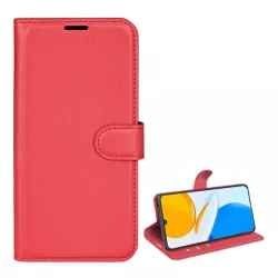   HUSĂ! - Carcasă în picioare, efect piele (FLIP, deschidere laterală, funcție de suport pentru birou, premium) RED Honor X7 (2022)