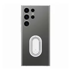   HUSĂ! - Protectie de telefon din plastic SAMSUNG (ultra-subtire, inel suport telefon, suport) TRANSPARENT Samsung Galaxy S23 Ultra (SM-S918)