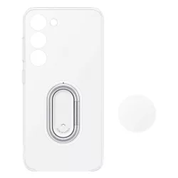   HUSĂ! - Protectie de telefon din plastic SAMSUNG (ultra-subtire, inel suport telefon, suport) TRANSPARENT Samsung Galaxy S23 (SM-S911)