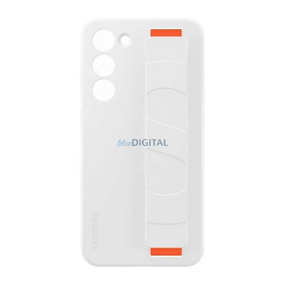 Protectie de telefon din silicon SAMSUNG (mat, curea incorporata) ALB Samsung Galaxy S23 Plus (SM-S916)