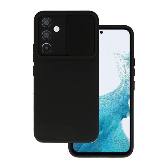 Protectie din silicon pentru telefon (mat, interior din microfibra de pluș, protecție pentru cameră) NEGRU Samsung Galaxy A54 5G (SM-A546)