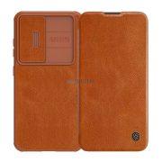   Husă NILLKIN QIN PRO în picioare, efect piele fină (FLIP, deschidere laterală, suport card bancar, protecție pentru cameră) MARO Samsung Galaxy S23 Plus (SM-S916)