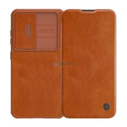   HUSĂ! - Husă NILLKIN QIN PRO în picioare, efect piele fină (FLIP, deschidere laterală, suport card bancar, protecție pentru cameră) MARO Samsung Galaxy S23 Plus (SM-S916)