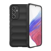   Protecție siliconică pentru telefon (rezistență medie la impact, protecție cameră, model 3D) negru Samsung Galaxy A54 5G (SM-A546)