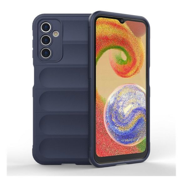 Protectie din silicon pentru telefon (rezistenta medie la impact, protectie camera, model 3D) ALBASTRU INCHIS Samsung Galaxy A14 5G (SM-A146), Samsung Galaxy A14 4G (SM-A145)