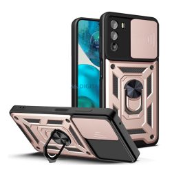   HUSĂ! - Protector de telefon din plastic Defender (rezistenta la impact mediu, interior din silicon, inel suport telefon, protectie camera) ROSE GOLD Motorola Moto G82 (XT2225), Motorola Moto G52