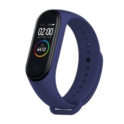  Curea de rezervă DEVIA DELUXE SPORT (dimensiune personalizată, silicon, reglabilă) ALBASTRU ÎNCHIS Xiaomi MI Band 4, MI Band 3