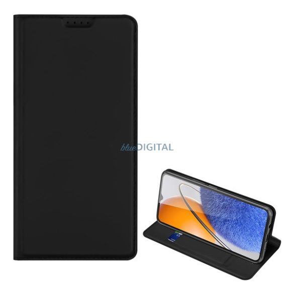 Husa DUX DUCIS SKIN PRO in picioare, efect piele (FLIP, deschidere laterala, suport card bancar, functie suport birou) NEGRU Huawei Nova Y61