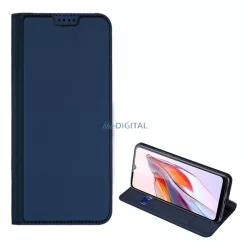   HUSĂ! - Husa DUX DUCIS SKIN PRO in picioare, efect piele (FLIP, deschidere laterala, suport card bancar, functie suport birou) ALBASTRU INCHIS Xiaomi Redmi 12C