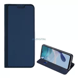   HUSĂ! - Husa DUX DUCIS SKIN PRO in picioare, efect piele (FLIP, deschidere laterala, suport card bancar, functie suport birou) ALBASTRU INCHIS Motorola Moto G53 (XT2335)