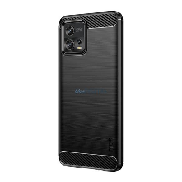 MOFI silicon protector de telefon (rezistent la impact, bubble heel, periat, model de carbon) BLACK Motorola Moto G72 (XT2255)