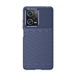   HUSĂ! - Protectie de telefon din silicon (rezistenta la impact medie, model in dungi, convex) ALBASTRU INCHIS Xiaomi Redmi Note 12 Pro, Xiaomi Poco X5 Pro 5G