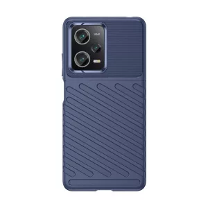 HUSĂ! - Protectie de telefon din silicon (rezistenta la impact medie, model in dungi, convex) ALBASTRU INCHIS Xiaomi Redmi Note 12 Pro, Xiaomi Poco X5 Pro 5G