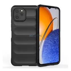   HUSĂ! - Protector de telefon din silicon (rezistenta la impact mediu, protectie camera, model 3D) NEGRU Huawei Nova Y61