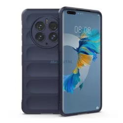   HUSĂ! - Protectie din silicon pentru telefon (rezistenta la impact mediu, protectie camera, model 3D) ALBASTRU INCHIS Huawei Mate 50 Pro