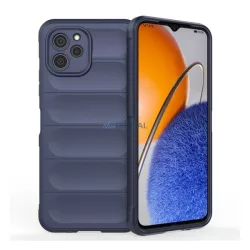   HUSĂ! - Protectie din silicon pentru telefon (rezistenta la impact mediu, protectie camera, model 3D) ALBASTRU INCHIS Huawei Nova Y61