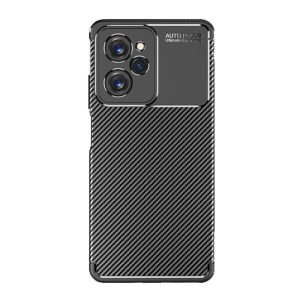 Protectie de telefon din silicon (rezistenta la impact medie, colt cu perna de aer, model carbon) NEGRU Xiaomi Poco X5 Pro 5G