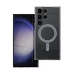   HUSĂ! - Protector de telefon din silicon (magnetic, rezistent la impact mediu, compatibil MagSafe) TRANSPARENT Samsung Galaxy S23 Ultra (SM-S918)