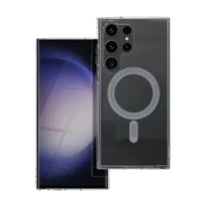 HUSĂ! - Protector de telefon din silicon (magnetic, rezistent la impact mediu, compatibil MagSafe) TRANSPARENT Samsung Galaxy S23 Ultra (SM-S918)