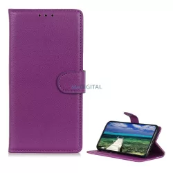  HUSĂ! - Carcasa in picioare, efect piele (FLIP, deschidere laterala, functie suport desktop, premium) PURPLE OnePlus 11 5G