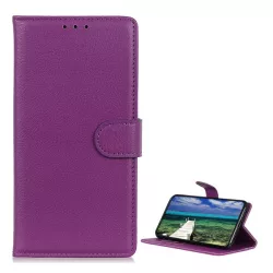   HUSĂ! - Husă în picioare, efect piele (FLIP, deschidere laterală, funcție de suport pentru birou, premium) PURPLE Xiaomi Redmi 12C