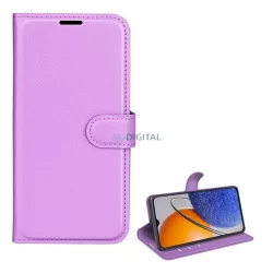   HUSĂ! - Carcasa in picioare, efect piele (FLIP, deschidere laterala, functie suport desktop, premium) PURPLE Huawei Nova Y61