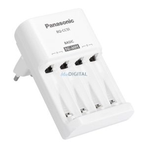 Încărcător de baterii PANASONIC ENELOOP (240V, temporizator, indicator LED, compatibil cu baterii 4xAA/AAA) ALB