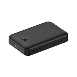   Încărcător de urgență BASEUS MAGNETIC MINI OS Priză tip C (10000mAh, 20W, încărcător rapid PD, fără fir, MagSafe + cablu tip C) NEGRU