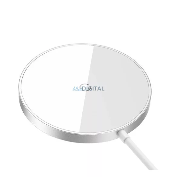 Încărcător de birou BASEUS SIMPLE MINI3 (15W, încărcător rapid, fără fir, MagSafe + cablu de alimentare tip C) SILVER Apple iPhone 12, Apple iPhone 12 mini, Apple iPhone 12 Pro, Apple iPhone 12 Pro Max, Apple iPhone 13 mini, Apple iPhone 13 , Apple 