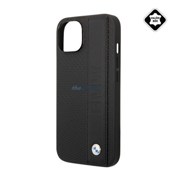 CG MOBILE BMW SIGNATURE LEATHER protectie telefon din plastic (spate din piele naturala) NEGRU Apple iPhone 14 Plus