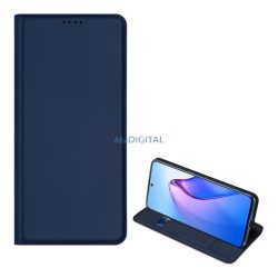   HUSĂ! - Husa DUX DUCIS SKIN PRO in picioare, efect piele (FLIP, deschidere laterala, suport card bancar, functie suport birou) ALBASTRU INCHIS Oppo Reno 8 Pro