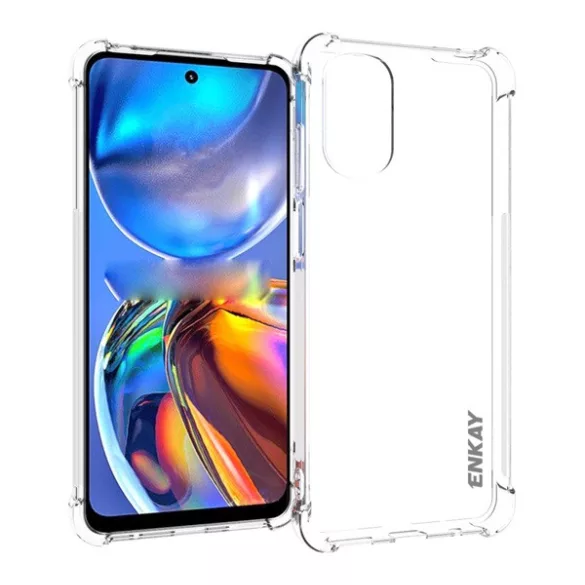 HUSĂ! - Protectie de telefon din silicon ENKAY (rezistenta la impact medie, colt cu perna de aer) TRANSPARENT Motorola Moto E32s (XT2229), Motorola Moto E32 (XT2227), Motorola Moto G22 (XT2231)