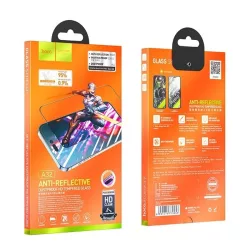   Sticlă de protecție pentru ecran HOCO A32 (copertă completă 3D, lipici complet, adeziv pe toată suprafața, 0,3 mm, 9H) NEGRU Apple iPhone 13 Pro Max, Apple iPhone 14 Plus