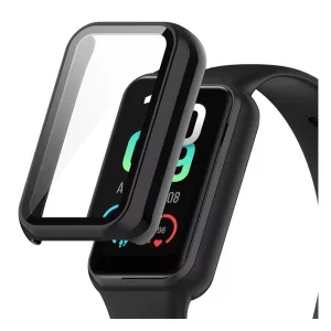 Cadru din plastic (BUMPER, rezistent la șocuri + sticlă de protecție a ecranului) negru Amazfit Band 7
