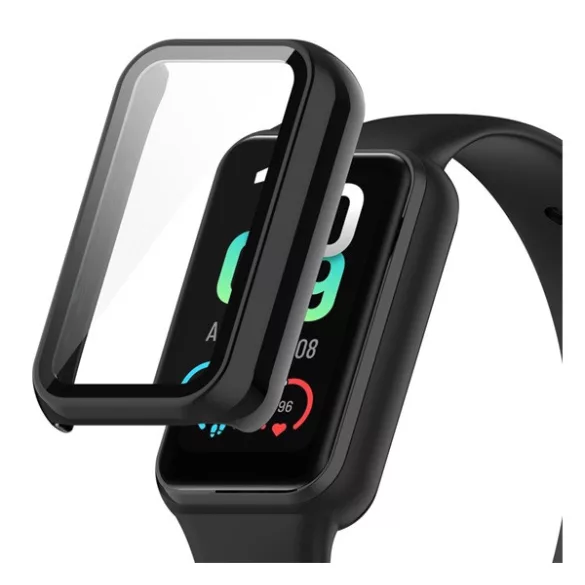 Cadru din plastic (BUMPER, rezistent la șocuri + sticlă de protecție a ecranului) negru Amazfit Band 7