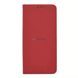   HUSĂ! - Husă în picioare, efect piele (FLIP, deschidere laterală, funcție suport pentru masă, model romb) ROȘU Huawei Nova 10 SE