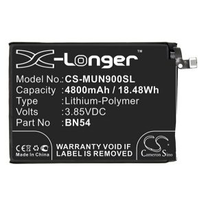 Baterie CAMERON SINO Li-Polymer (3.85V/4800mAh, compatibil cu Xiaomi BN54) NEGRU Xiaomi Redmi Note 9 (10X 4G)