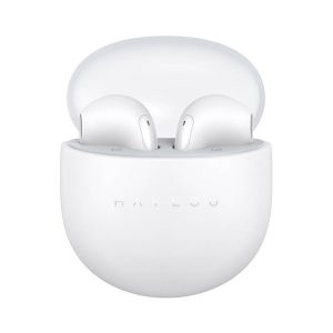 Căști bluetooth HAYLOU X1 NEO STEREO (v5.3, TWS, microfon, impermeabilă + carcasă de încărcare) ALBE