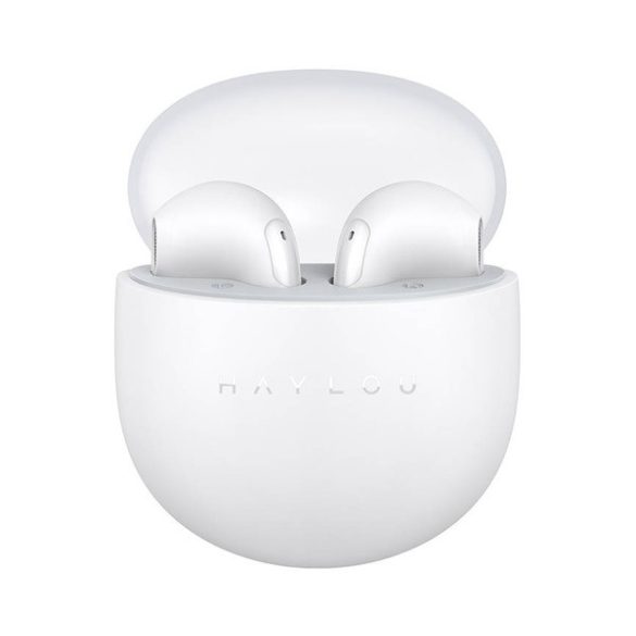 Căști bluetooth HAYLOU X1 NEO STEREO (v5.3, TWS, microfon, impermeabilă + carcasă de încărcare) ALBE