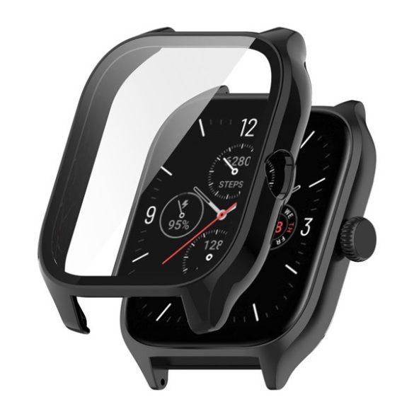 Cadru din plastic (BUMPER, rezistent la impact + sticlă de protecție a ecranului) negru Amazfit GTS 4