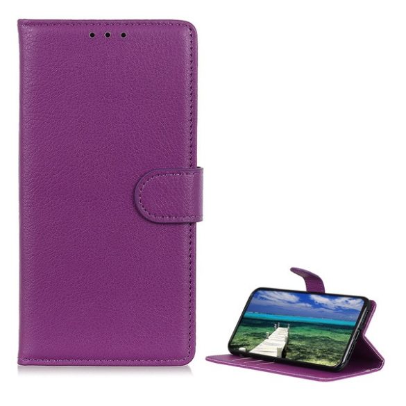 Carcasa in picioare, efect piele (FLIP, deschidere laterala, functie suport desktop, premium) PURPLE Xiaomi Redmi A1, Xiaomi Redmi A2